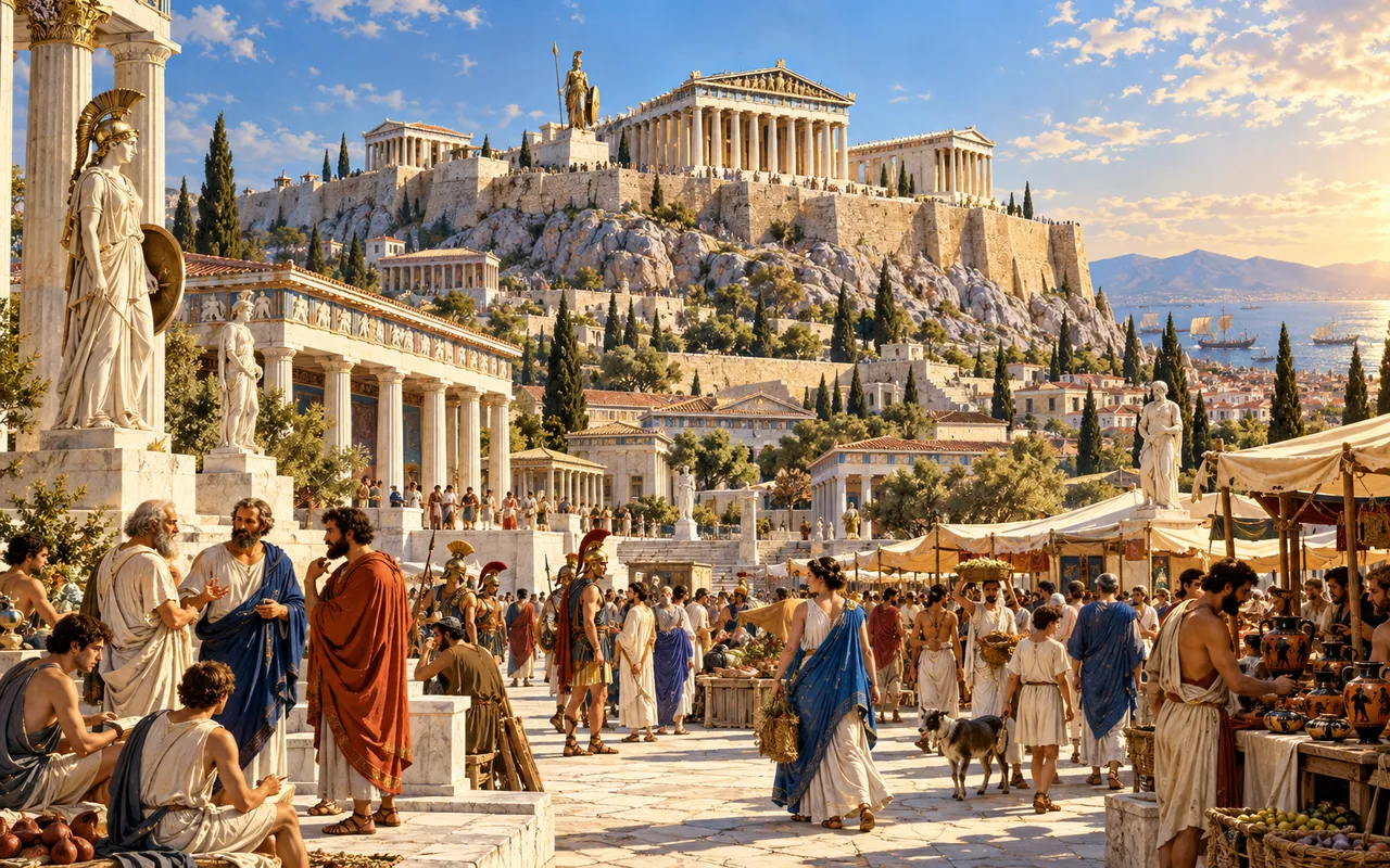 Illustration d’ambiance de la Grèce classique